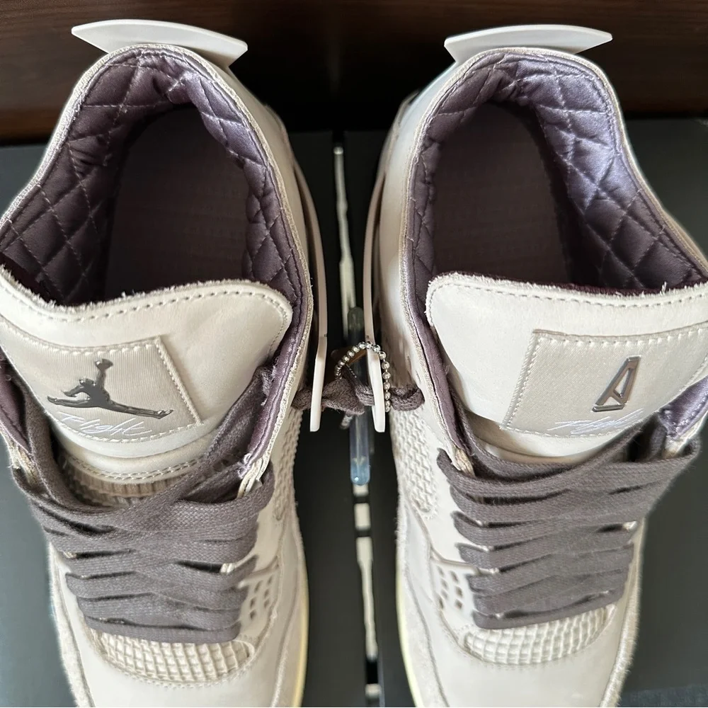 Jordan 4 A Ma Maniére Retro OG Men’s Sneakers Size 10.5 Stone Pewter - Picture 5 of 13